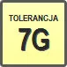 Piktogram - Tolerancja: 7G